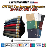 🔥Last Day Promotion!CHT Men's K87 Workwear Loose Fit Heavyweight Short-Sleeve Pocket T-Shirt (Also Available in Big & Tall)