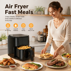 4-in-1 Air Fryer 3QT with Roast & Dehydrate Functions