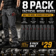 Men's Cargo Pants,Tactical Pants for Men Stretch,Durable Ripstop EDC Work Pants for Hiking