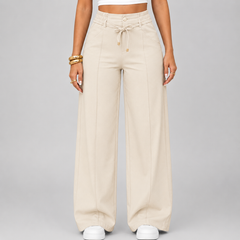 ⚡New Summer Drawstring High Waist Wide Leg Pants