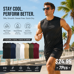 🔥Special Sale🔥Men's Athletic Breathable Sleeveless Workout Tank Top-7 Pcs-$24.95