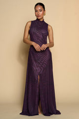 JUNNIE COVER UP DRESS-PLUM PRINT