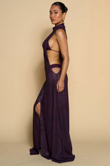 JUNNIE COVER UP DRESS-PLUM PRINT