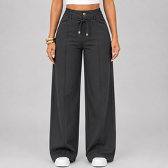 ⚡New Summer Drawstring High Waist Wide Leg Pants
