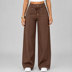 ⚡New Summer Drawstring High Waist Wide Leg Pants