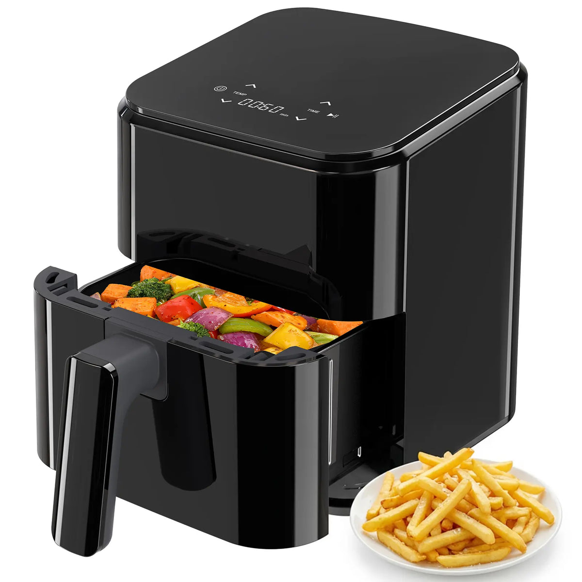 4-in-1 Air Fryer 3QT with Roast & Dehydrate Functions