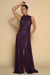 JUNNIE COVER UP DRESS-PLUM PRINT