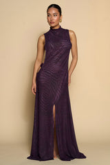 JUNNIE COVER UP DRESS-PLUM PRINT
